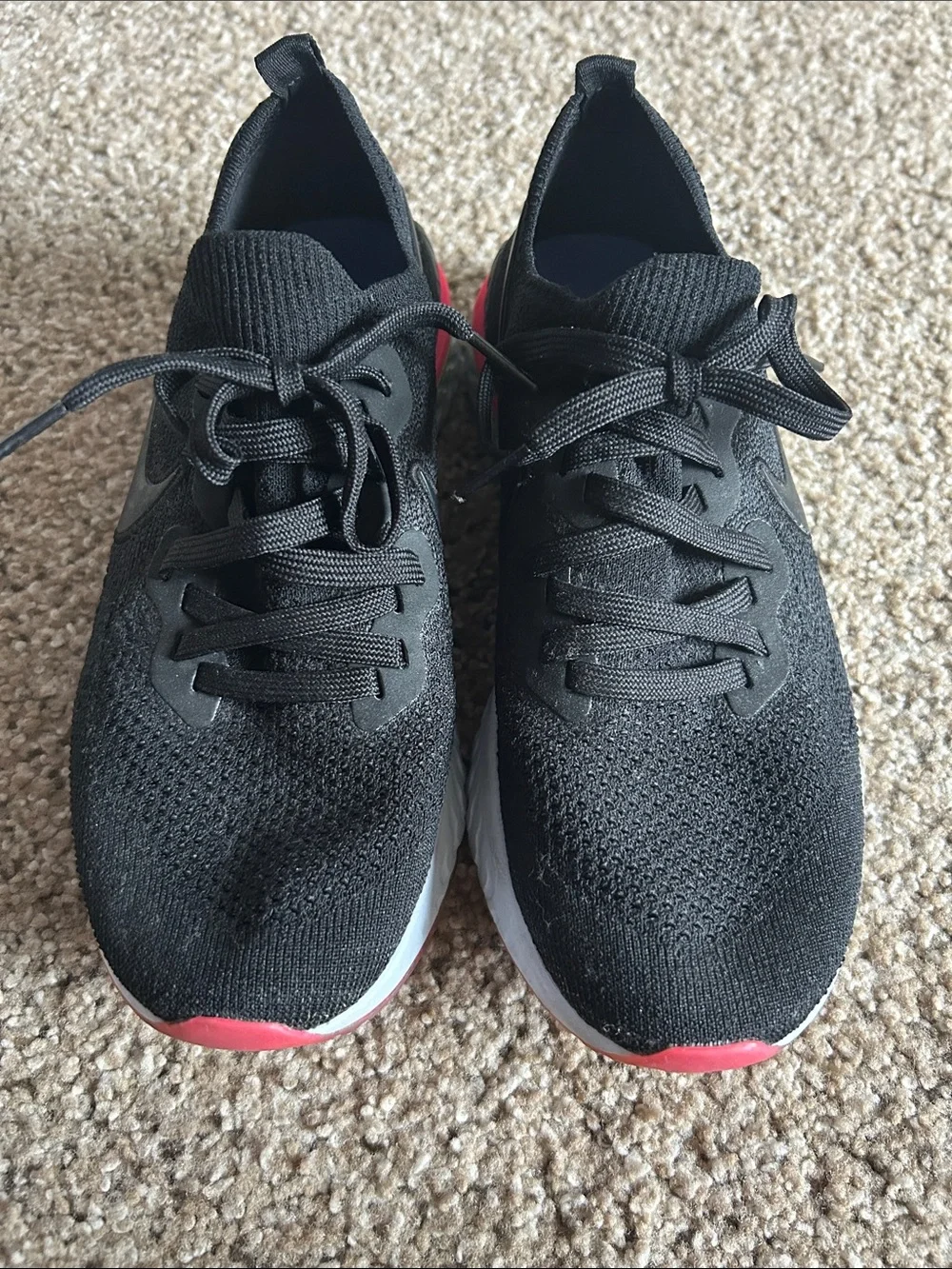 Nike Women’s Black Running Sneakers with Neon Pink & Lime Accents